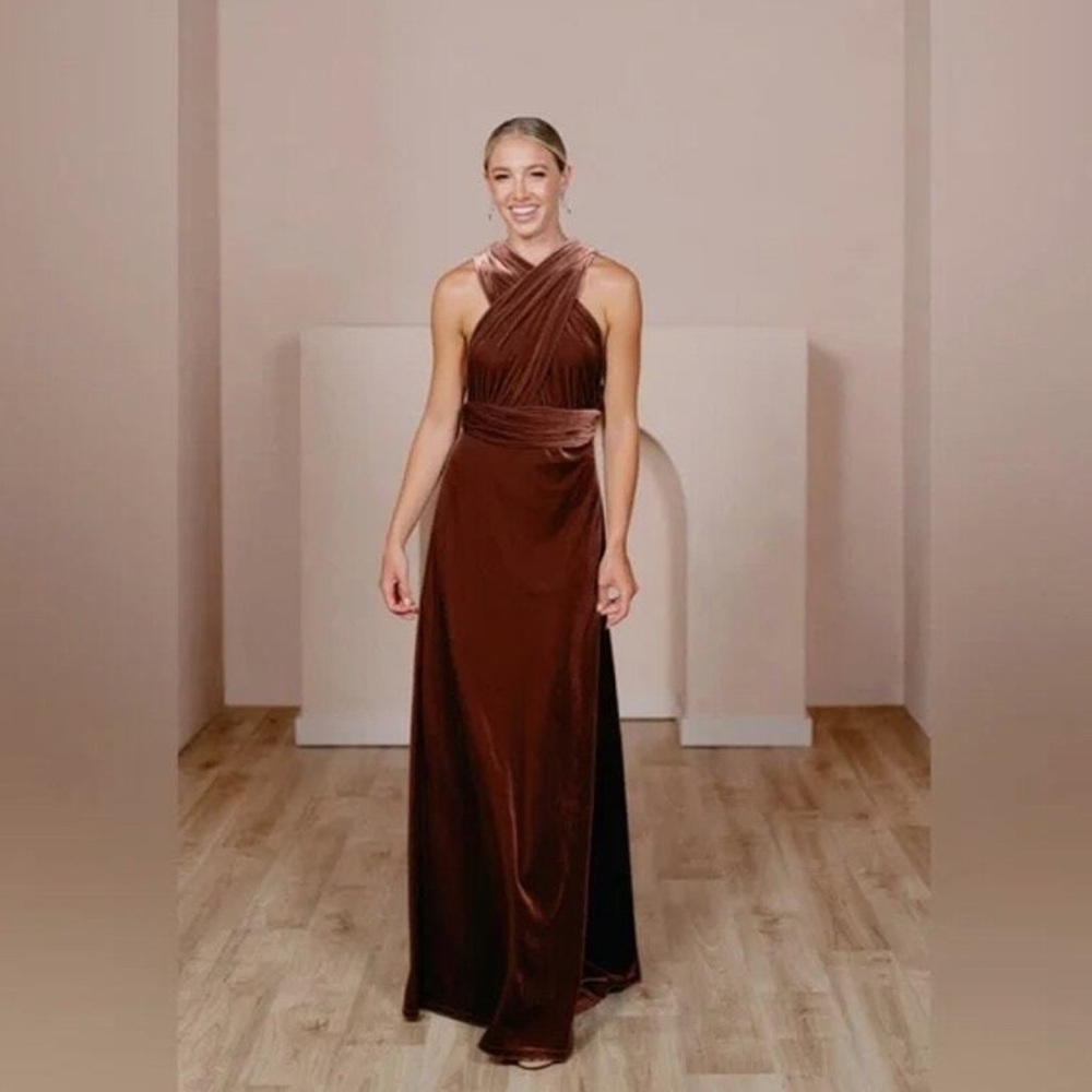 Revelry Micah dress in terracotta